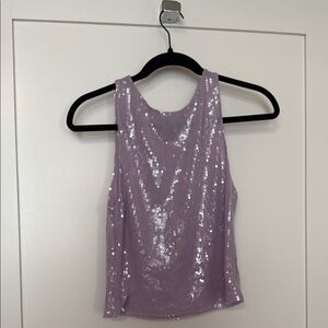 Lavender Sequin Sleeveless Top
